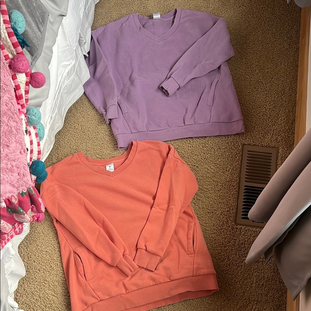 Women's Purple and Orange sweatshirt Set